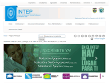 Tablet Screenshot of intep.edu.co